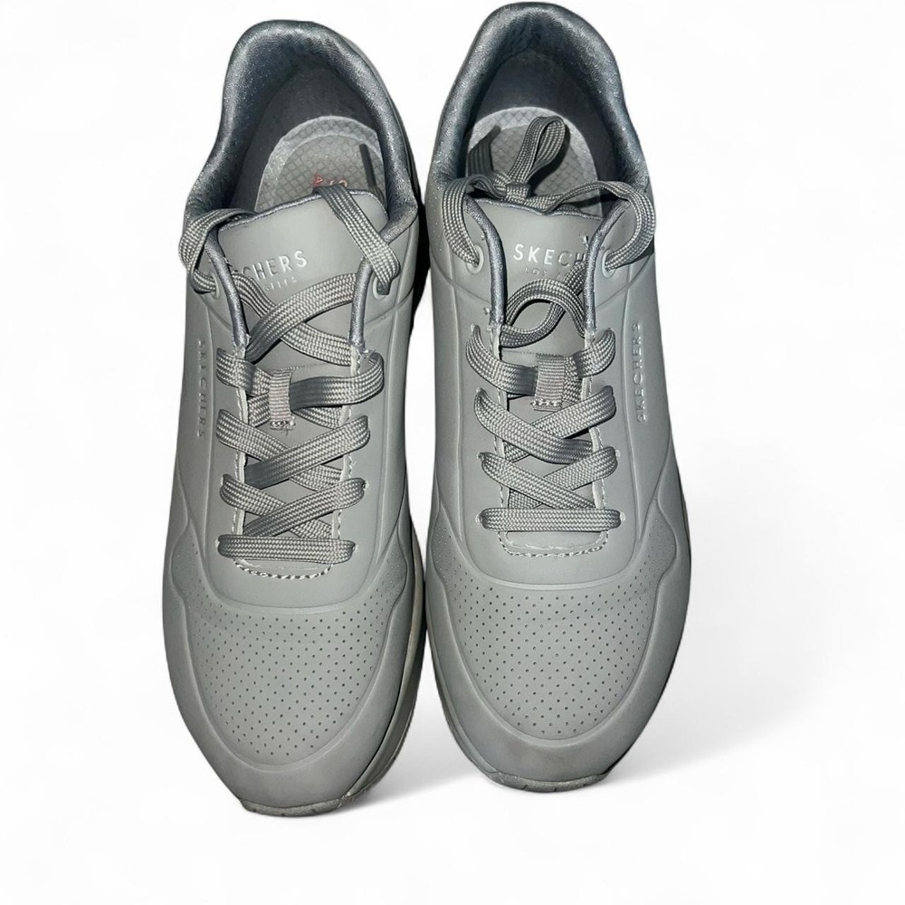 skechers uno stand on air gray sneakers women's 10